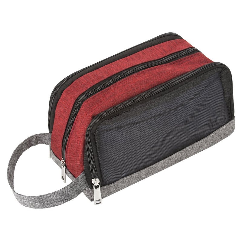 Yeiotsy Toiletry Bag  Color Clash Durable Travel Toiletry Organizer Bag (Red) - Image 2